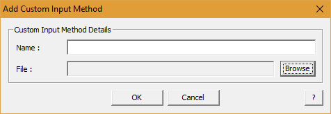 BabelPad Add Custom Input Method dialog box